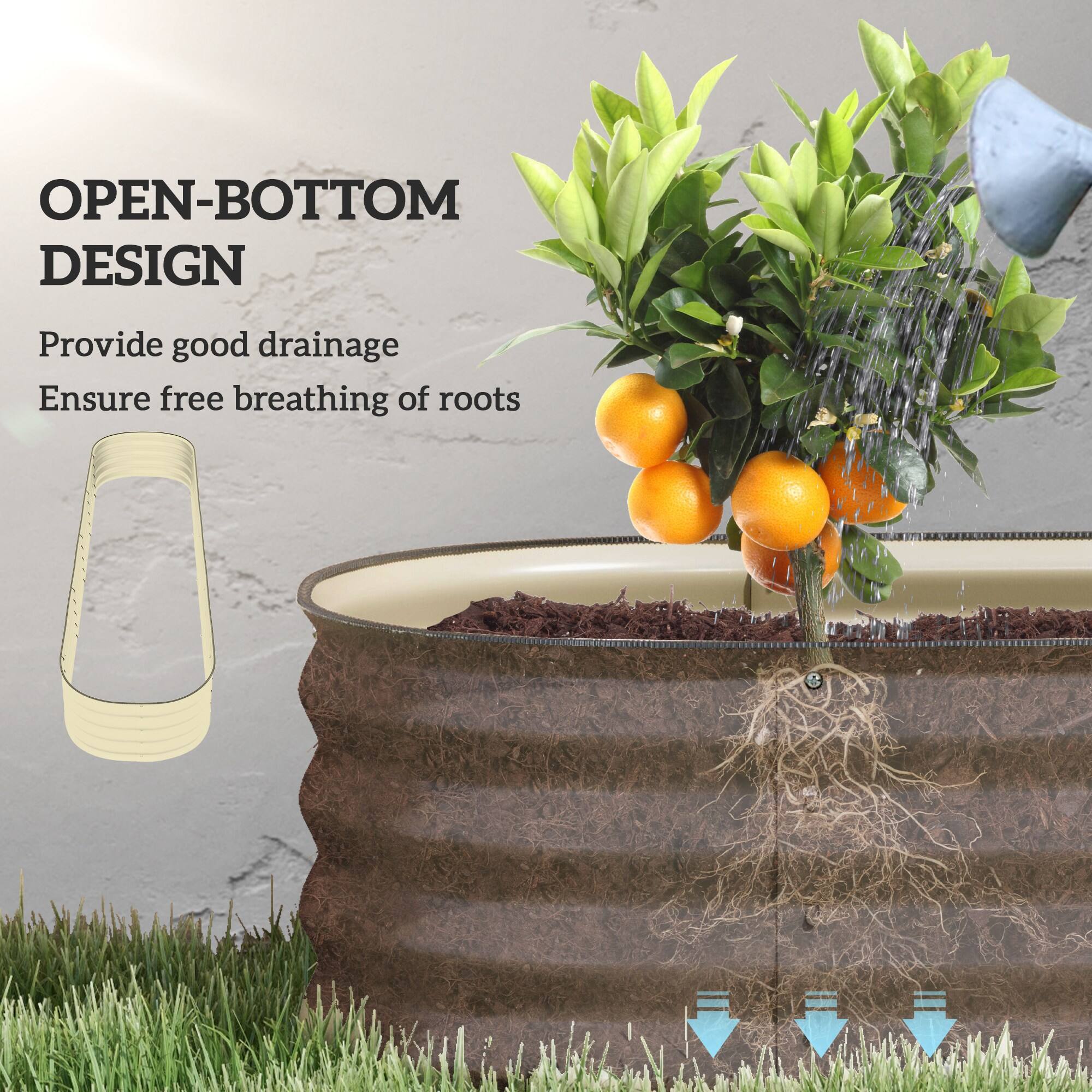 OPEN-BOTTOM DESIGN
Provide good drainage
Ensure free breathing of roots