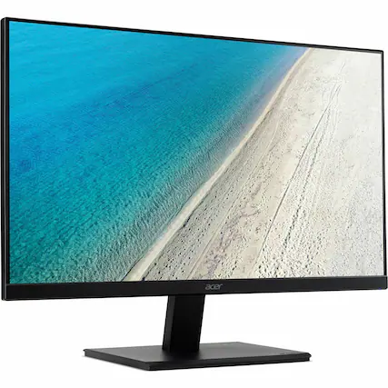 Front. Acer - Vero V7 21.5" VA LED FHD 100Hz Monitor (VGA, HDMI) - Black.