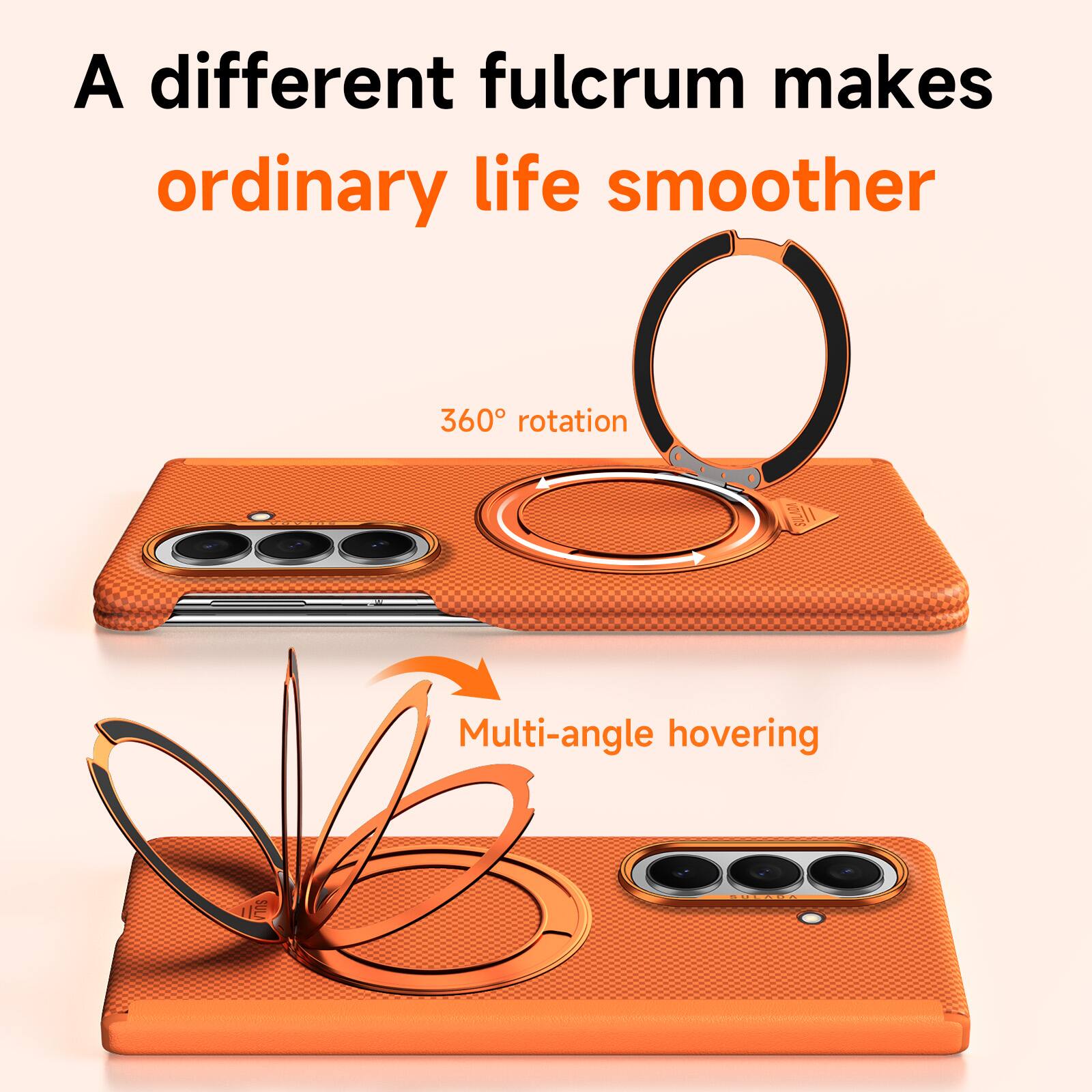A different fulcrum makes ordinary life smoother  
360° rotation  
Multi-angle hovering