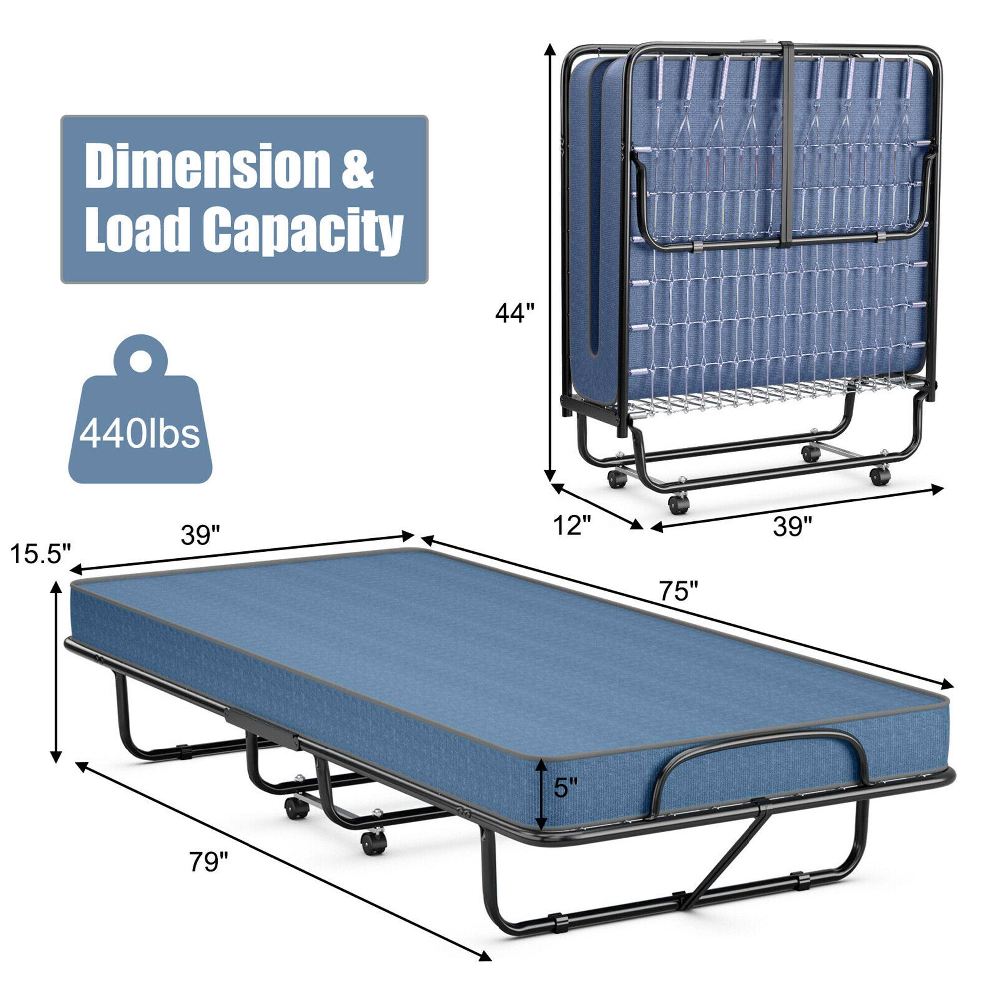 Dimension & Load Capacity: 440lbs

Dimensions: 79" x 75" x 15.5" x 39" x 39" x 5"