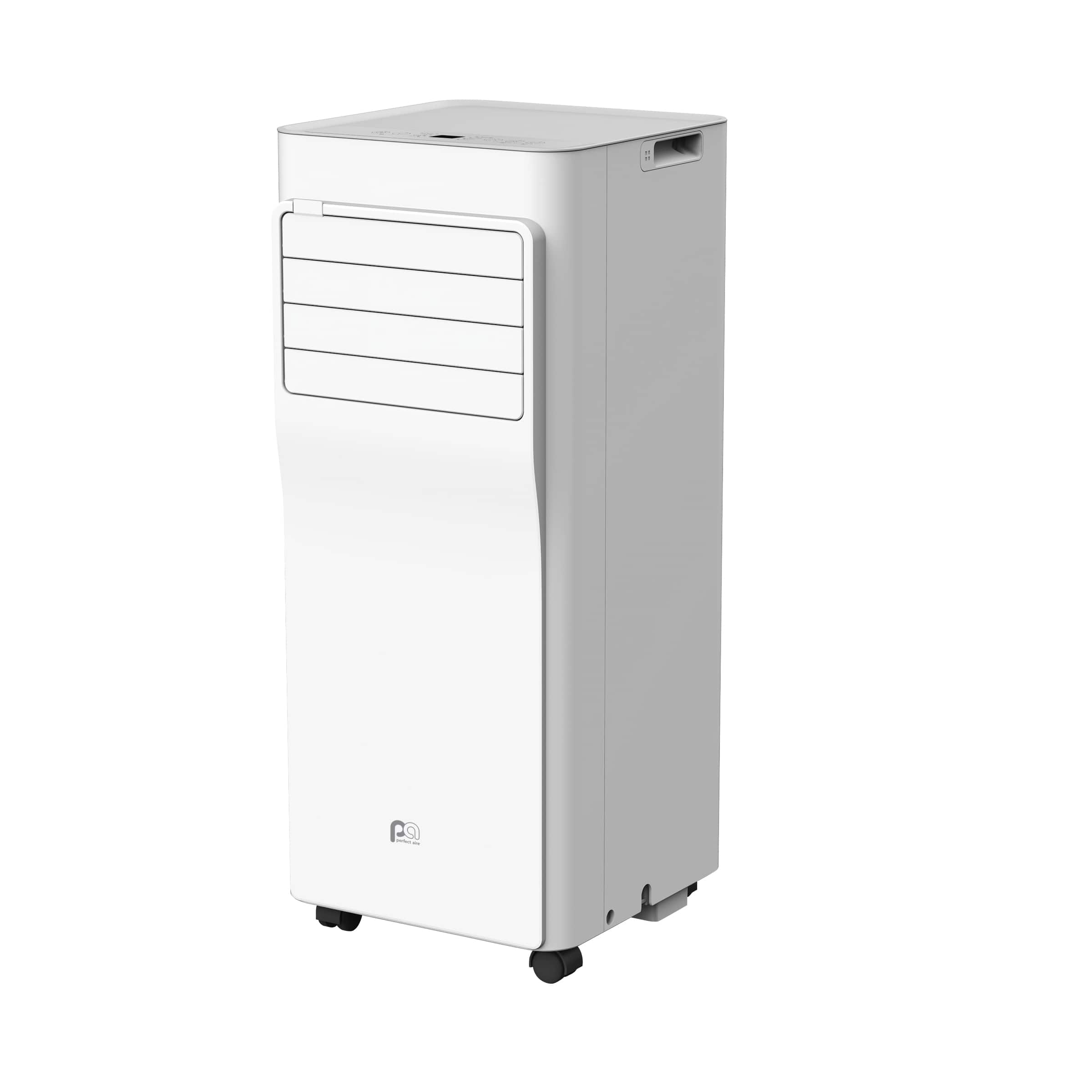 Perfect Aire - 10,000 BTU Compact Portable Air Conditioner Cools Up To 250 sq. ft. 24-Hour Timer - White
