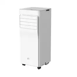 Perfect Aire - 10,000 BTU Compact Portable Air Conditioner Cools Up To 250 sq. ft. 24-Hour Timer - White