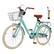 Front. Topteng - 24" Beach Cruiser Bike for Men/Women with Cup Holder, High Carbon Steel Frame, Dual Brakes, Rear Rack and Basket, Green - Green.