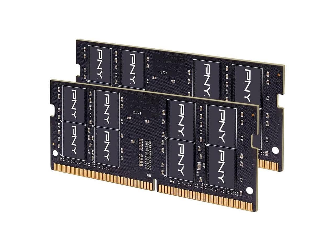 PNY - 64GB (2 x 32GB) 260-Pin DDR4 SO-DIMM DDR4 3200 (PC4 25600) Memory (Notebook Memory) Model MN64GK2D43200-TB - Black