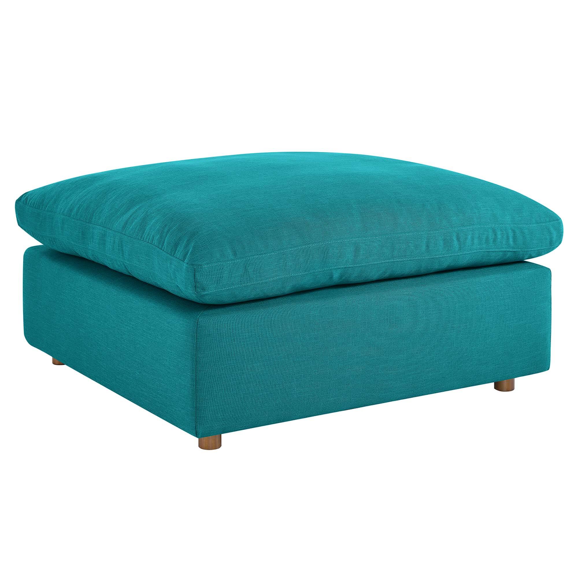 Alt View 1. Modway - Commix Down Filled Overstuffed Ottoman by Modway - EEI-3318-TEA.