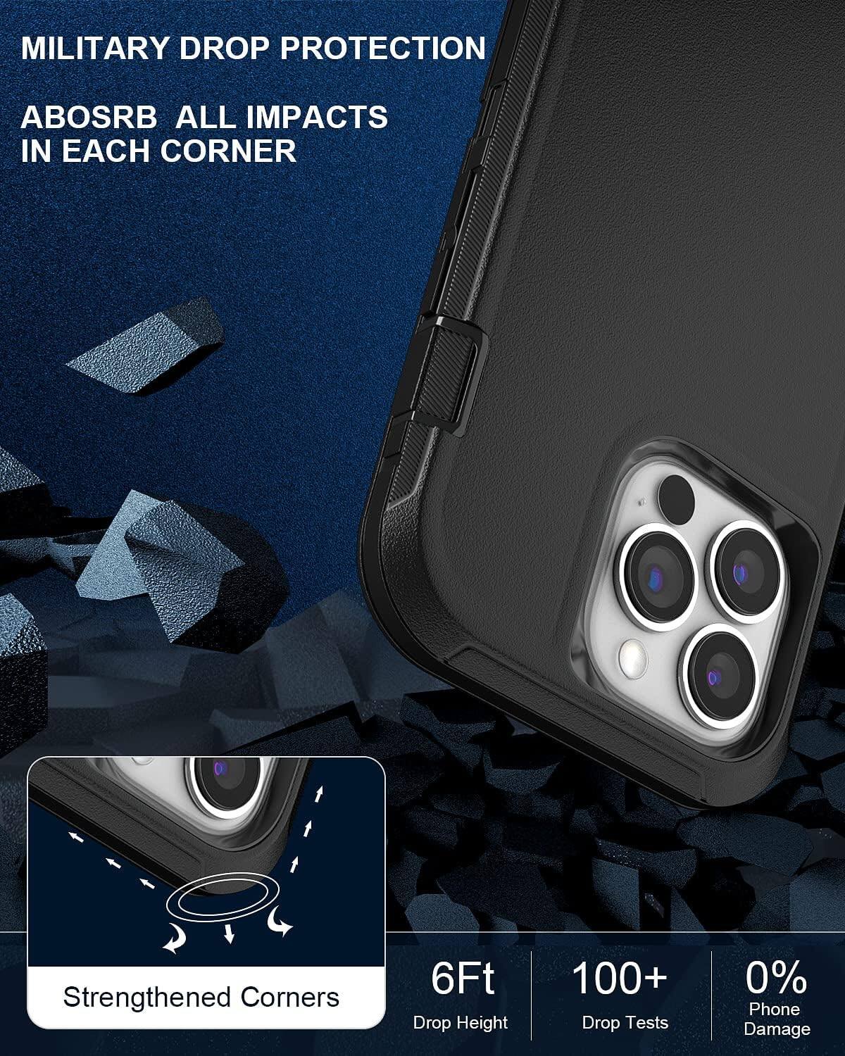 Entronix Heavy Duty Bundle for iPhone 14 Pro Max Case & 2