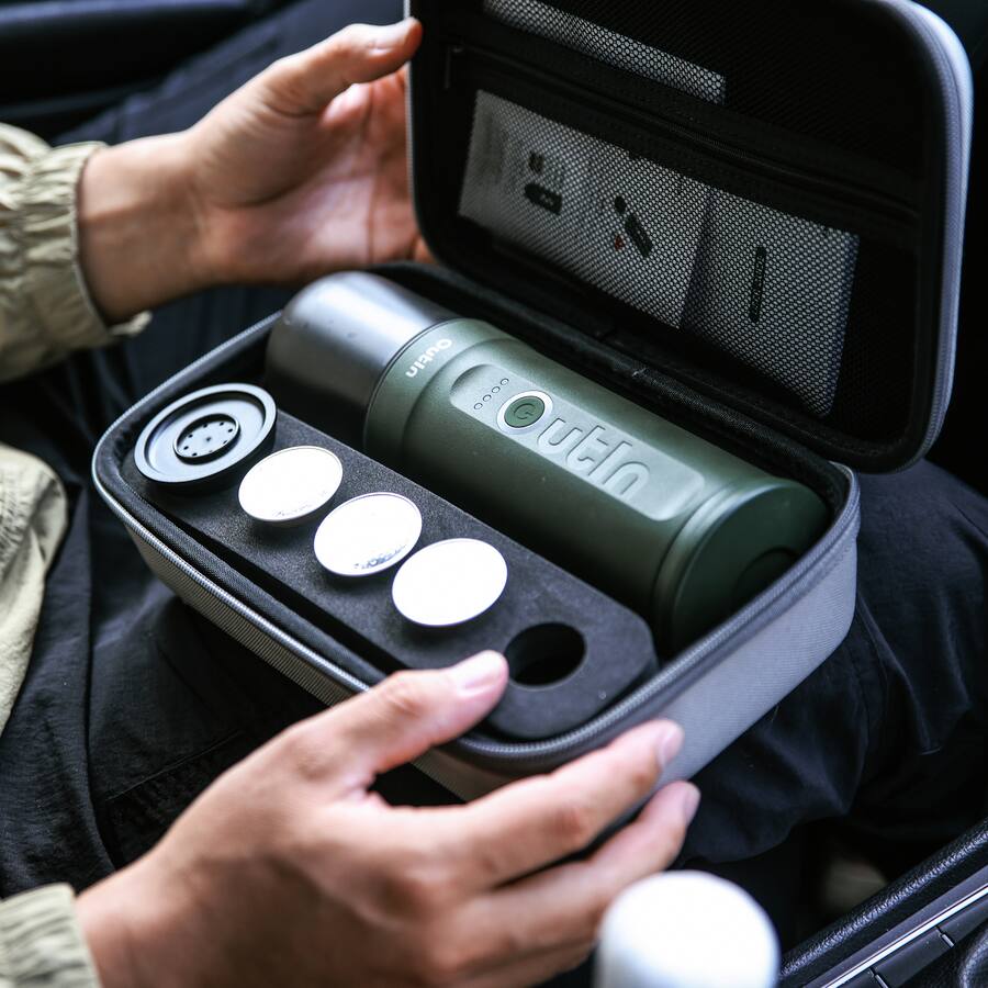 Outln Outin Nano Portable Electric Espresso Machine Travel Kit Forest Green ...