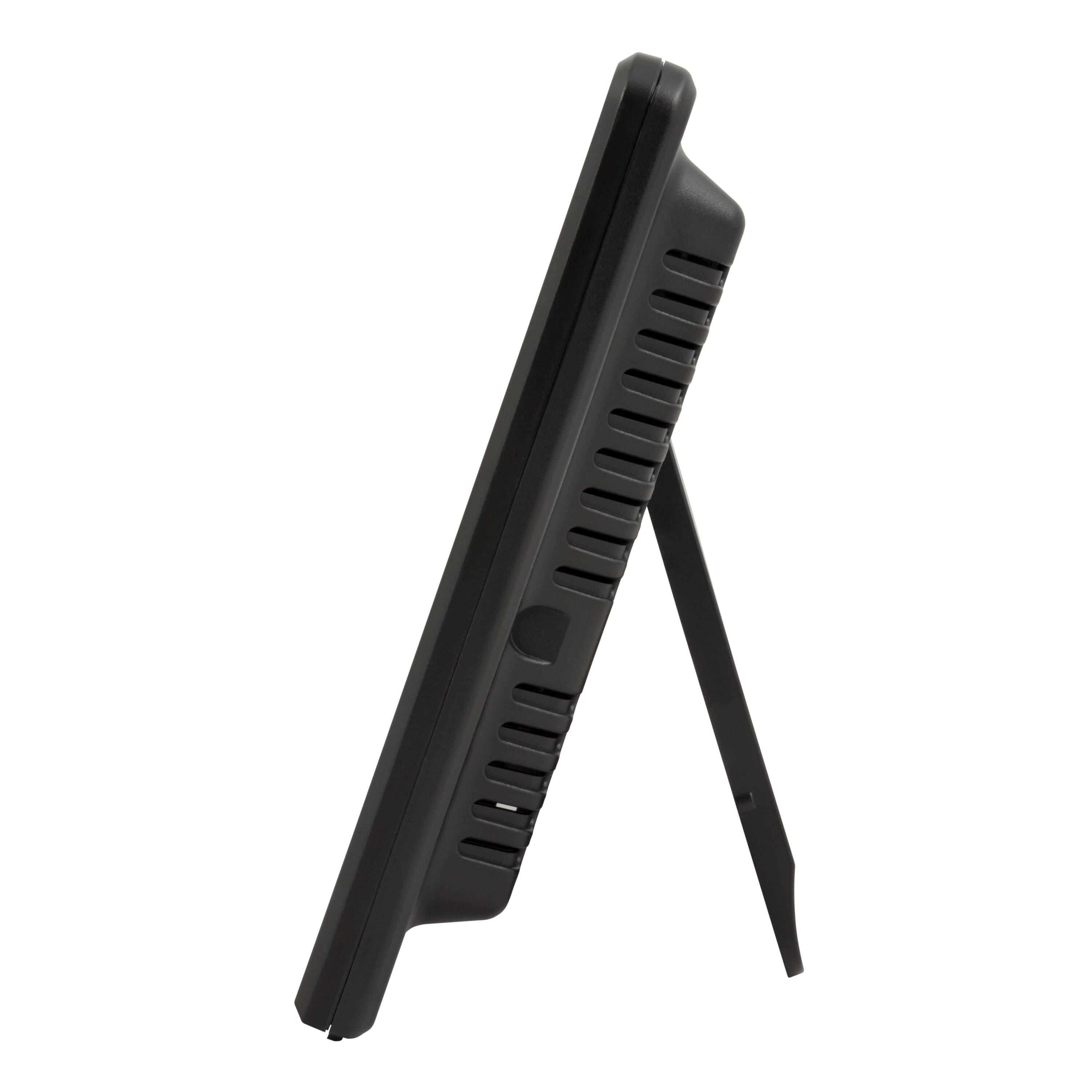 Back. La Crosse Technology - Atomic Digital Clock with Temperature and Moon Phase, Oak finish - Oak/Black.