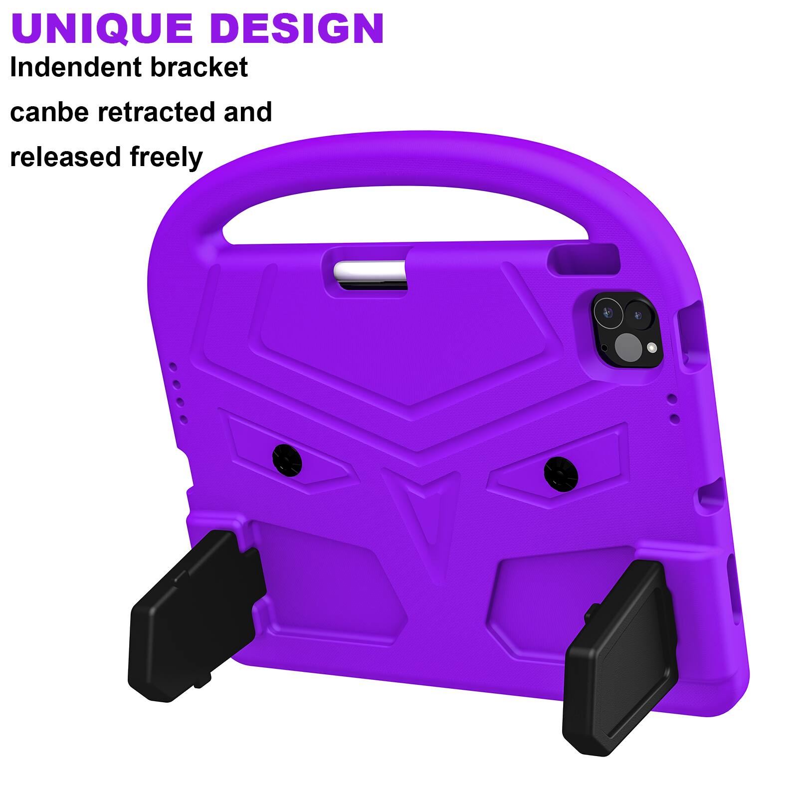 UNIQUE DESIGN  
Independent bracket can be retracted and released freely