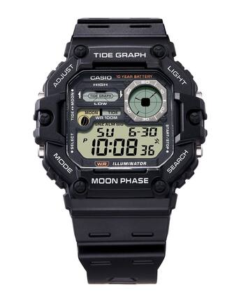 Casio Standard Digital Graph Moon Phase Resin Strap Quartz WS Casio Standard Digital Graph Moon Phase Resin Strap Quartz WS