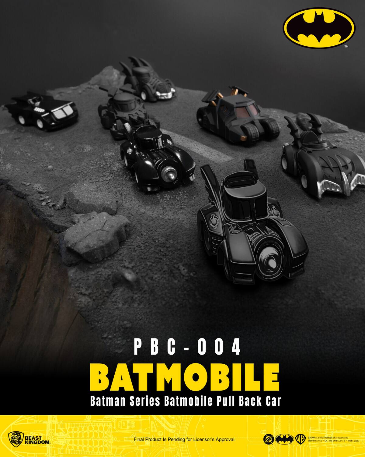 PBC-004 - BATMOBILE Batman Series Batmobile Pull Back Car

Final Product is Pending for Licensor's Approval.

DC WB

BEAST KINGDOM