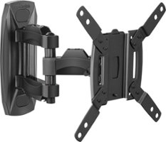 Rocketfish™ - Full-Motion TV Wall Mount for Most 19" - 39" TVs - Black - Angle_Zoom