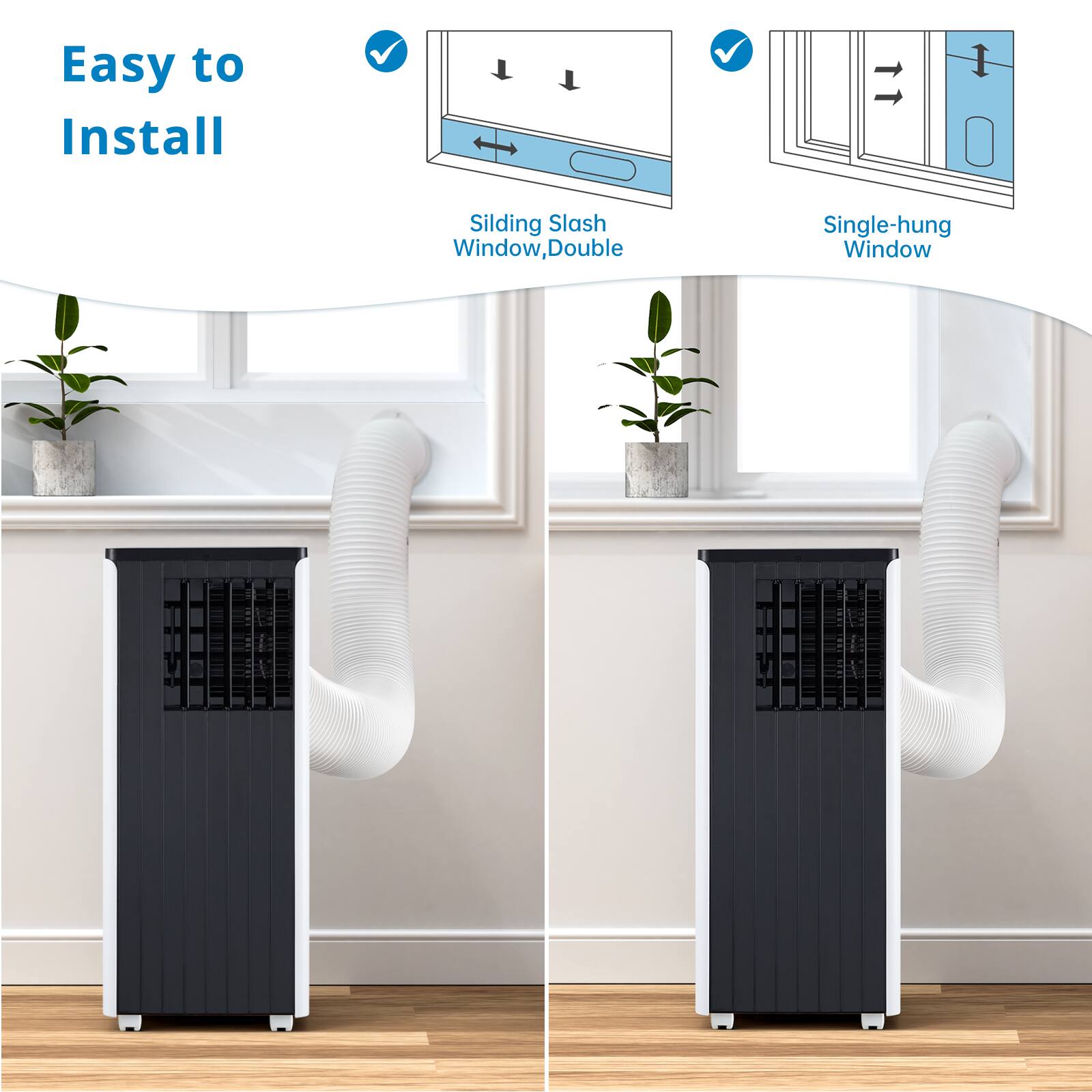 Easy to Install  
Sliding Slash Window, Double Single-hung Window