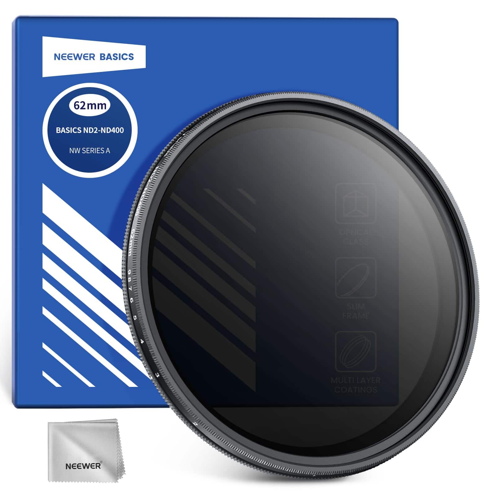Neewer - Basics 62mm VND ND2-400, 1-9 Stops, Slim price history on PriceWatchPro
