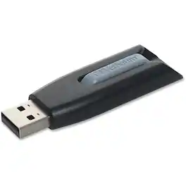 Verbatim - 128GB Store 'n' Go® V3 USB 3.2 Gen 1 Flash Drive - 128GB - Gray
