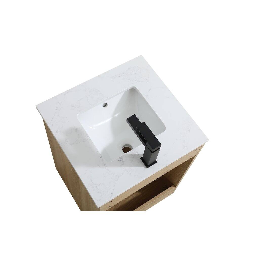 Left. Elegant Kitchen and Bath - Chandler 20 Inch Single Bathroom Vanity In Mango Wood - Mango Wood.