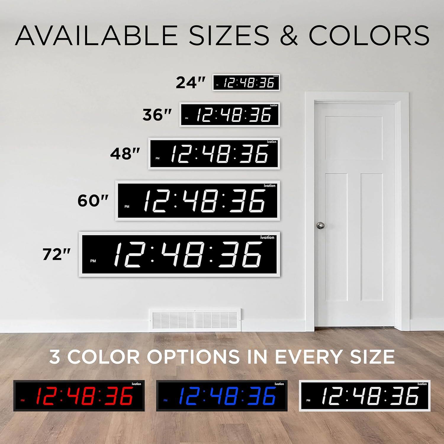 AVAILABLE SIZES & COLORS

24" - 12:48:36  
36" - 12:48:36  
48" - 12:48:36  
60" - 12:48:36  
72" - 12:48:36  

3 COLOR OPTIONS IN EVERY SIZE