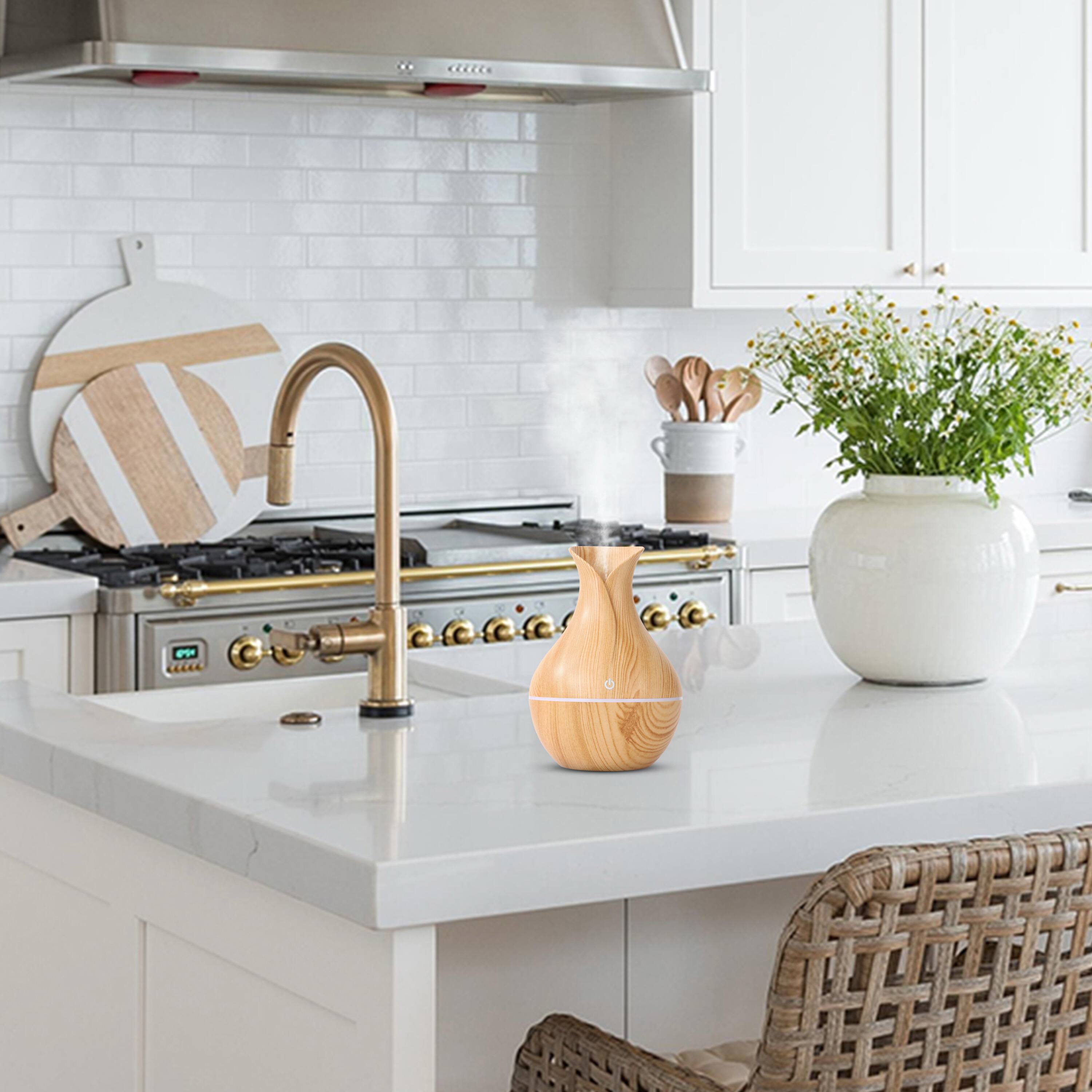 Alt View 6. Techko Maid - Techko Elegant LED Ultrasonic Mist Humidifier - Brown.