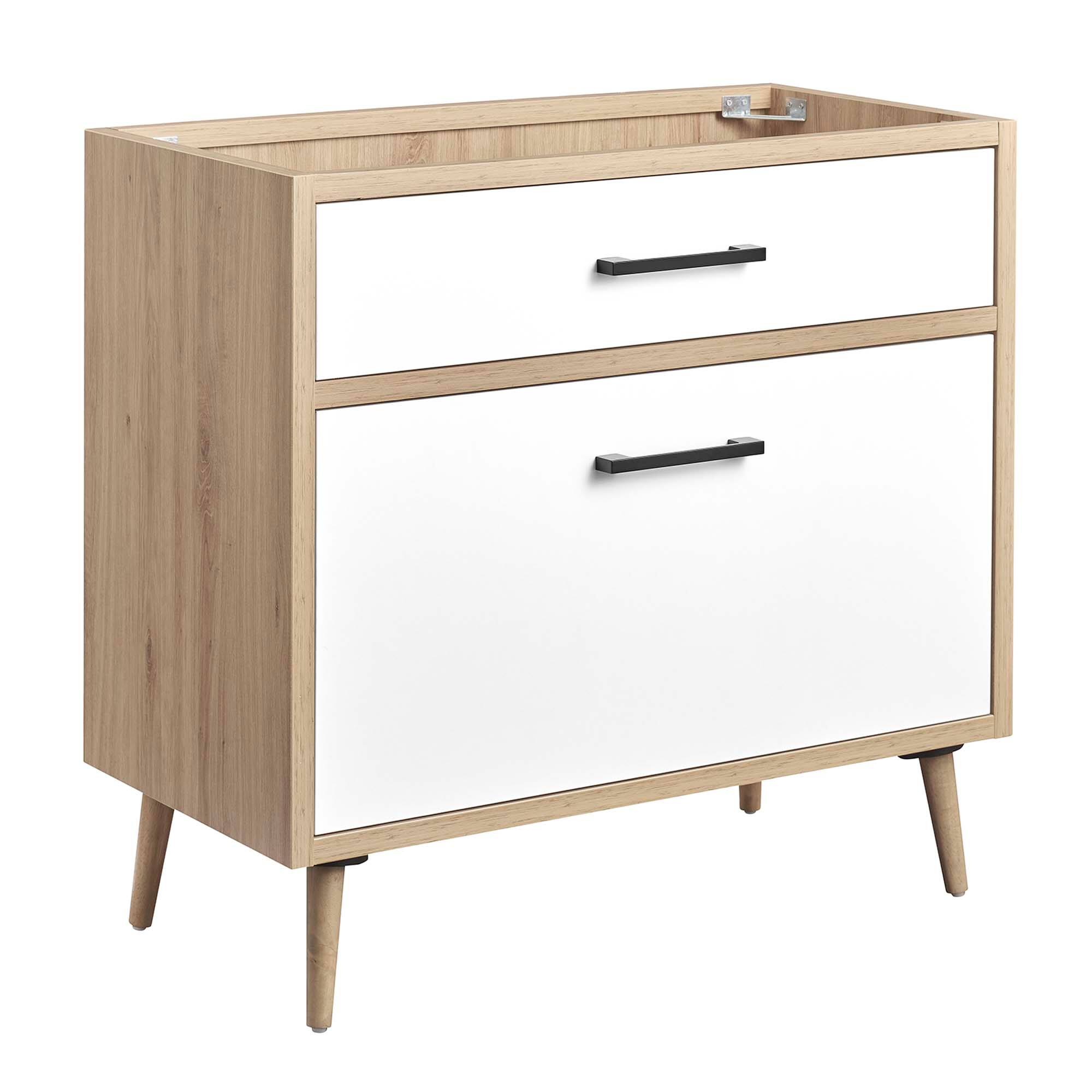 Angle. Modway - Maverick Bathroom Cabinet Basin Not Included by Modway - Oak White.
