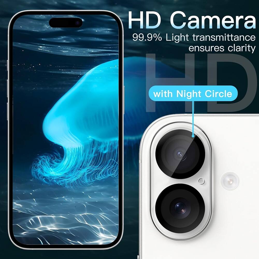 HD Camera  
99.9% Light transmittance ensures clarity  
with Night Circle
