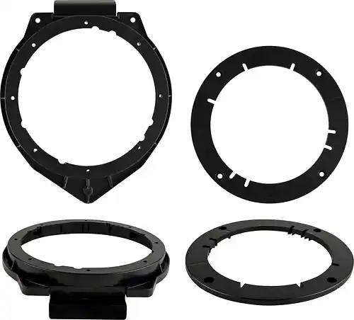 Front. Metra - Speaker Bracket for Select 2005-2023 Chevrolet GMC Hyundai Buick Cadillac Pontiac - Black.