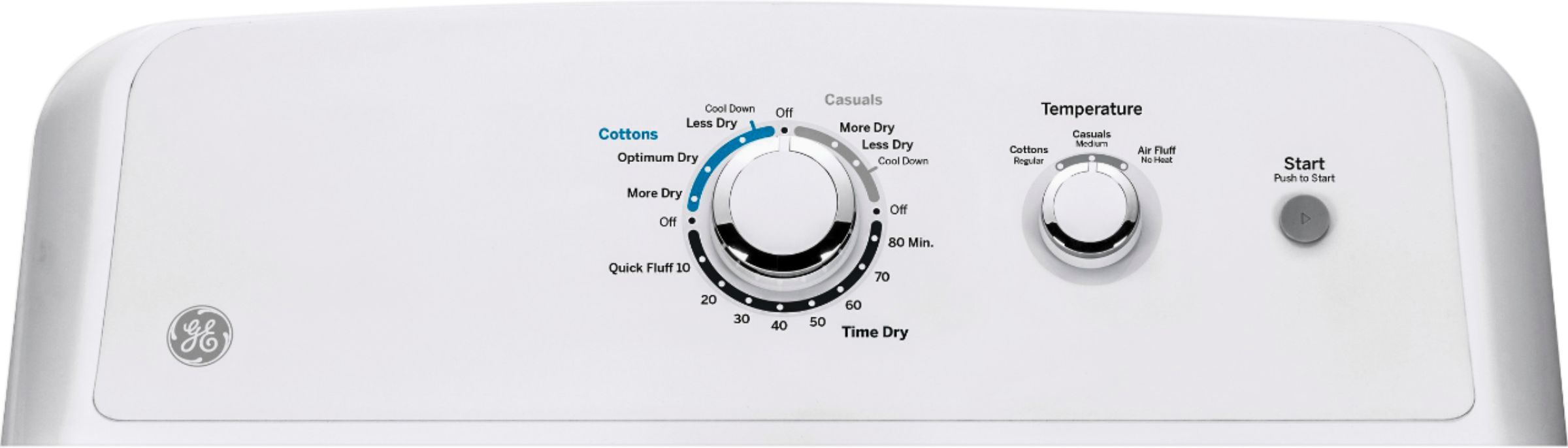 Angle View: GE - 7.2 Cu. Ft. Gas Dryer - White