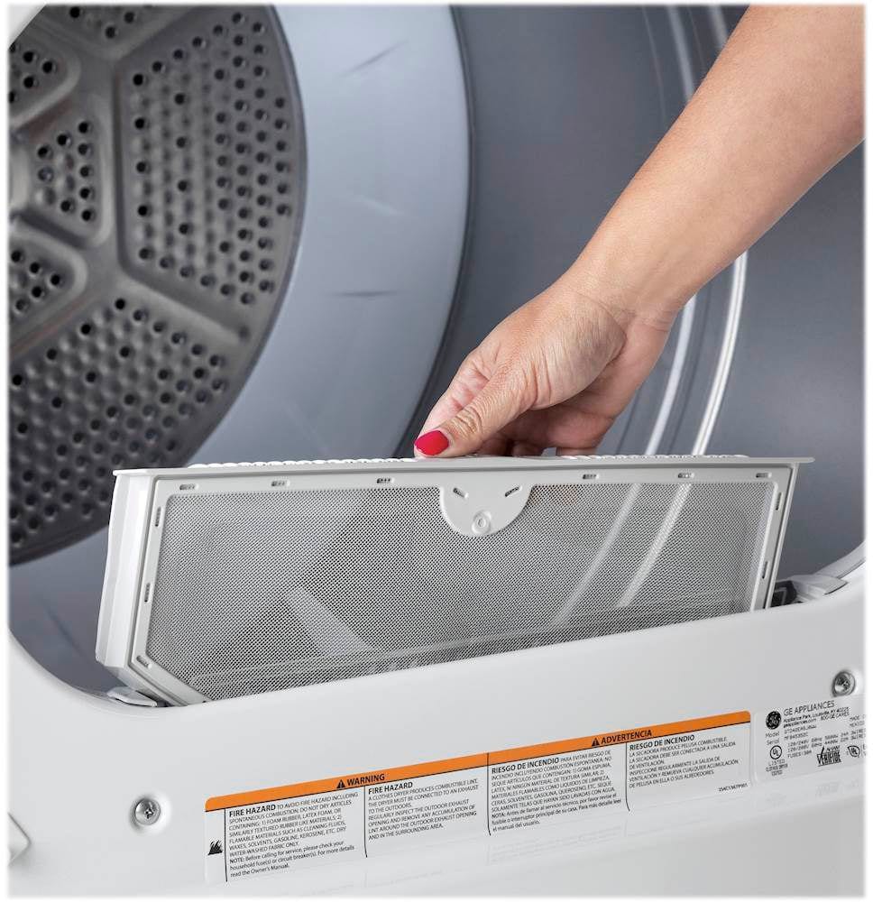 Alt View 12. GE - 7.2 Cu. Ft. Electric Dryer - White.