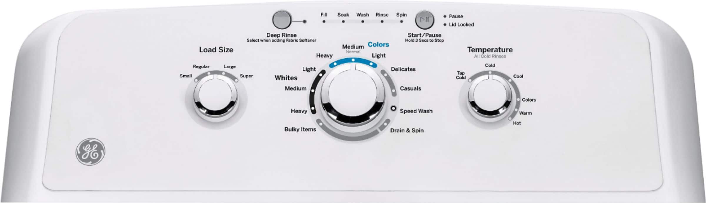 Alt View 1. GE - 3.8 Cu. Ft. 11-Cycle Top-Loading Washer.