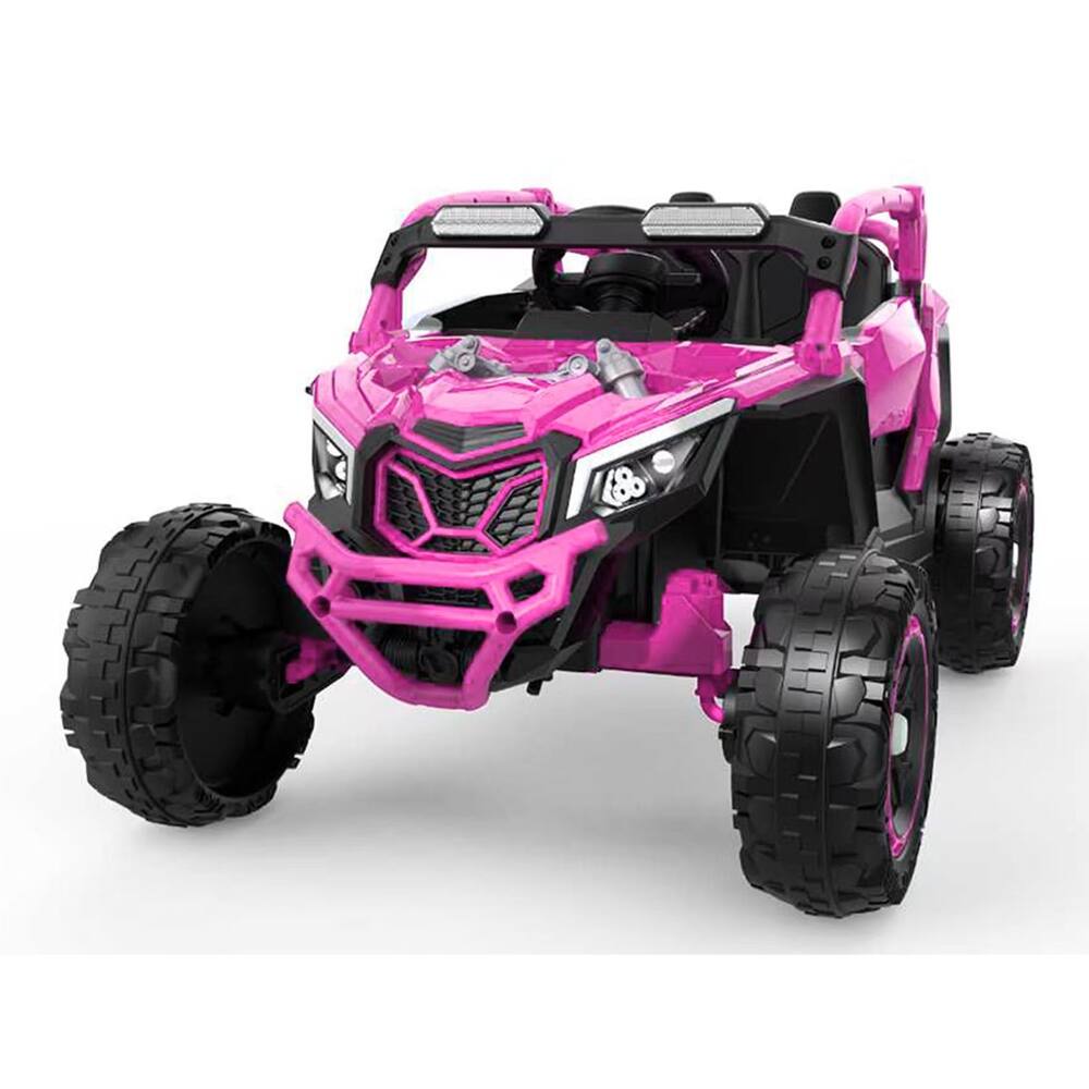 Left. Ropilly - Ropilly 24V kids ride on UTV ride on car with parental remote Magenta 400W Three Speeds.
