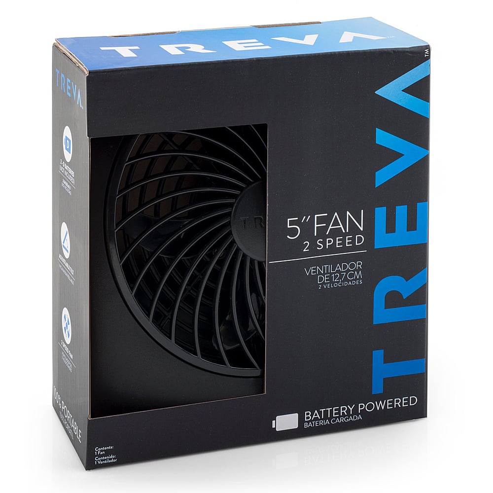 Alt View 12. O2 Cool - 5" Personal Fan - Black.