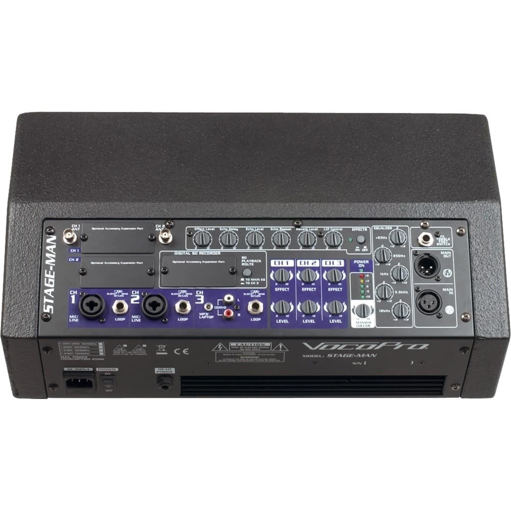 Best Buy VocoPro StageMan 200W 3Channel Active Vocal Monitor Black