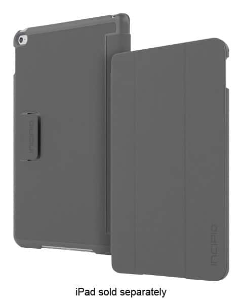 Front. Incipio - Tuxen Folio Case for Apple® iPad® Air 2 - Charcoal.