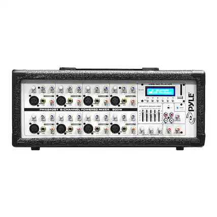 Front. PYLE - PylePro 8-Ch. 800W Bluetooth Mixer.