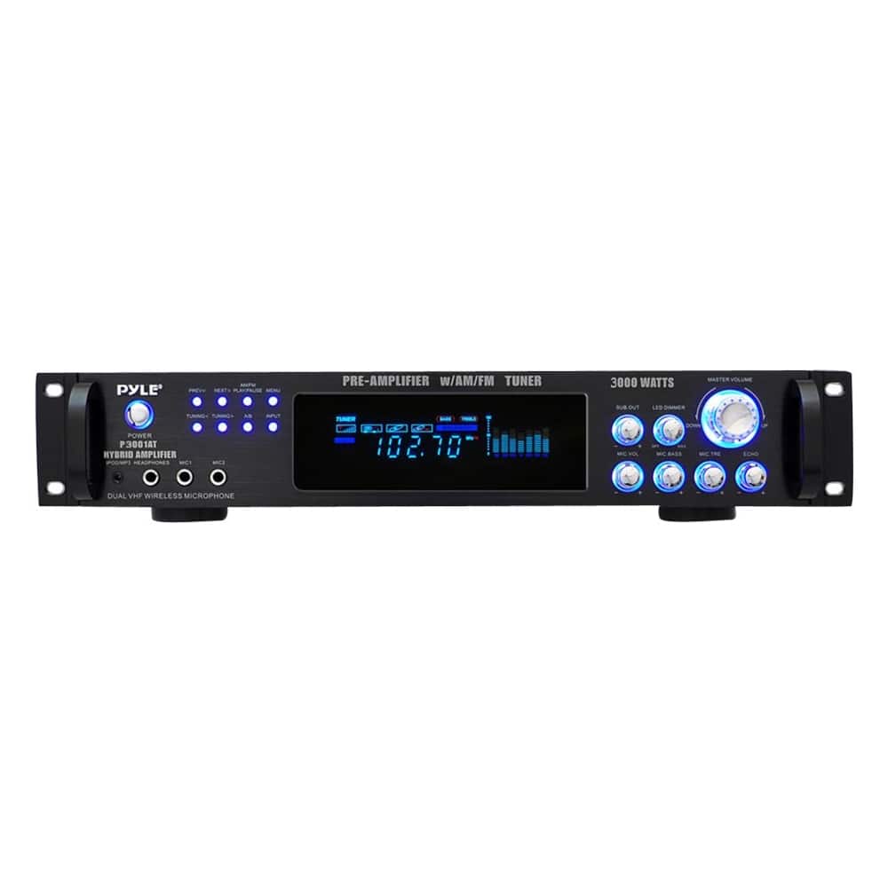 PYLE - PylePro 1600W 2.0-Ch. Amplifier - Black - Larger Front