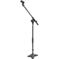 PylePro - Universal Compact Microphone Boom Stand with Mount Holder - Front_Zoom