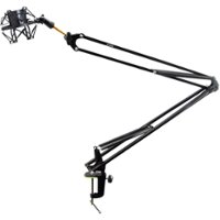PylePro - Suspension Boom Scissor Microphone Stand with Pro Shock Mount Holder - Front_Zoom