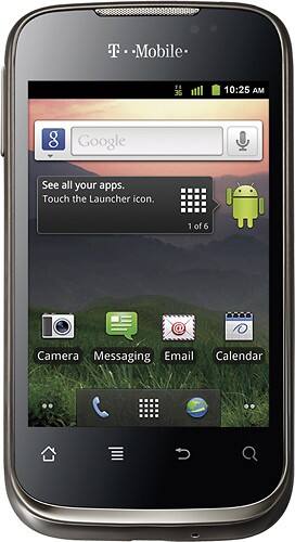 Front Standard. Huawei - Prism Mobile Phone - Charcoal Gray (T-Mobile).