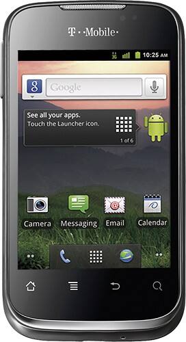 Front Standard. Huawei - Prism Mobile Phone - Red (T-Mobile).