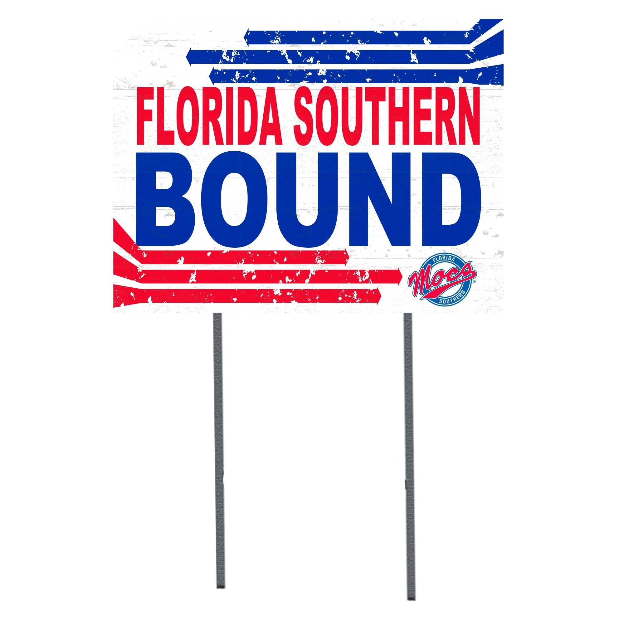 White Florida Southern Mocs 18" x 24" Bound Yard Sign
