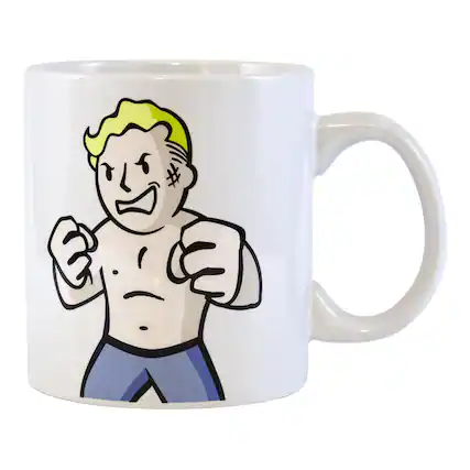 Front. Fallout - Fallout Collectibles | Fallout Coffee Mug | Fits Up to 20 oz - White.