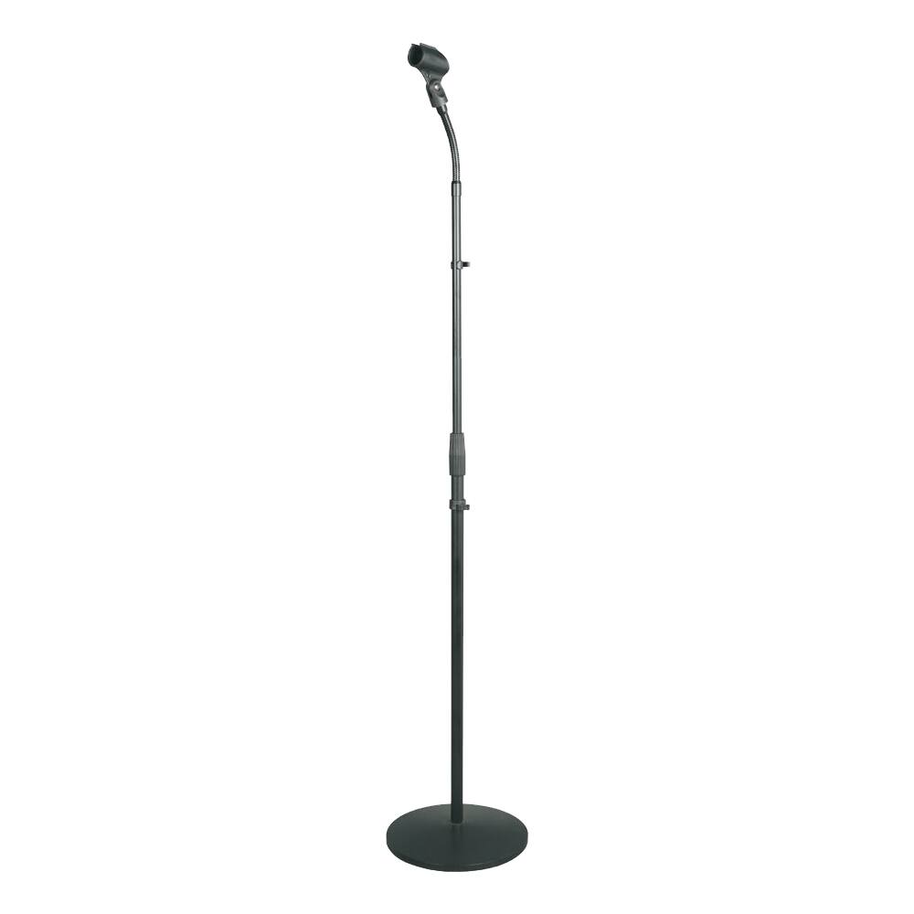 PylePro - Universal Compact Base Microphone Stand with Gooseneck
