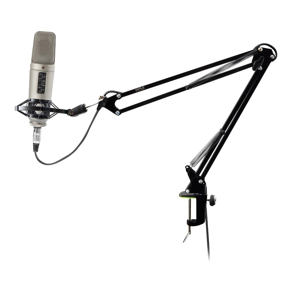 PylePro Suspension Boom Scissor Microphone Stand with Shock Mount Holder - Best Buy