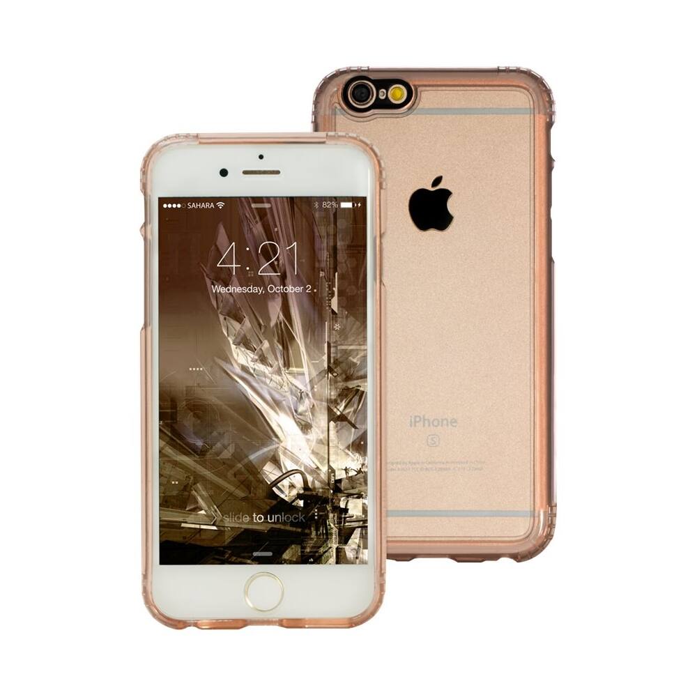 Alt View 11. SaharaCase - Case with Glass Screen Protector for Apple® iPhone® 6 Plus and 6s Plus - Clear/Rose Gold.