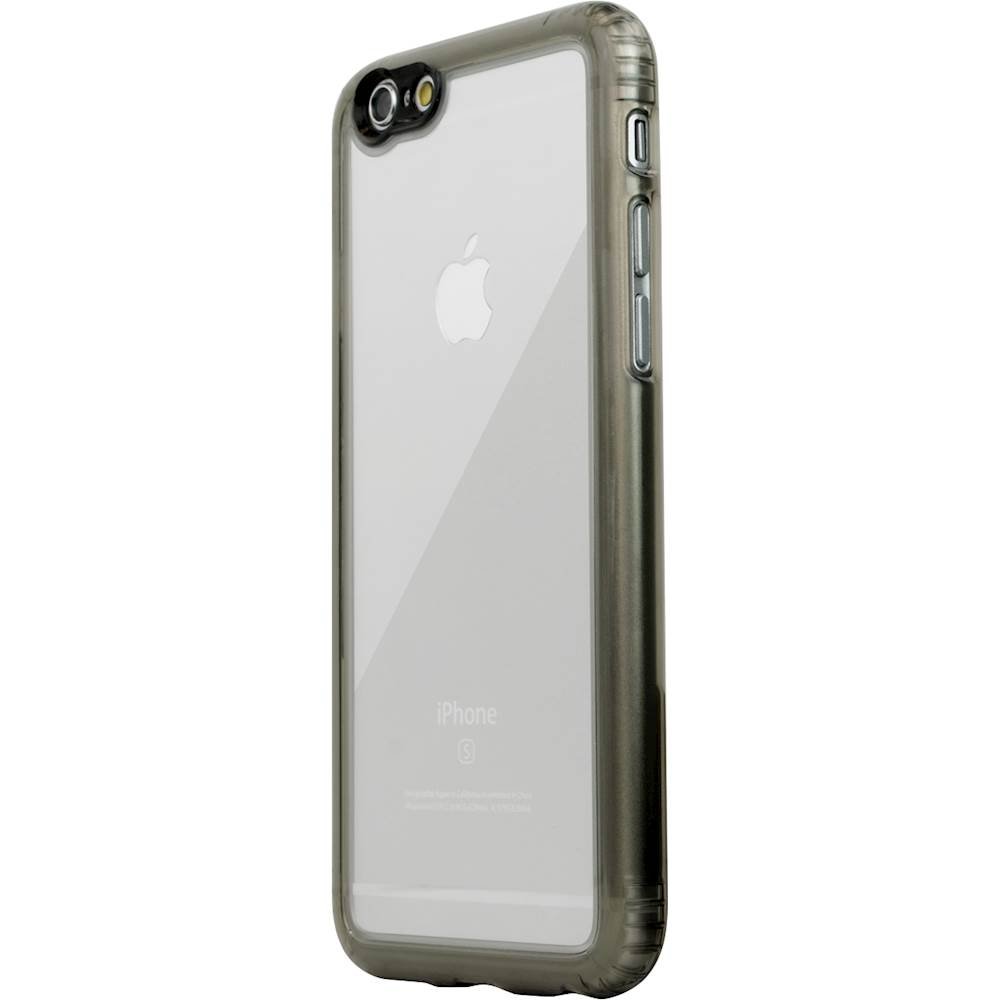 case with glass screen protector for apple iphone 6 and 6s - gray/black