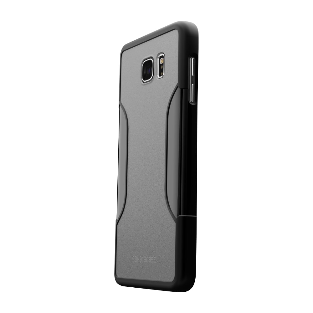 Front. SaharaCase - Mist Case with Glass Screen Protector for Samsung Galaxy Note 5 - Gray/Black.