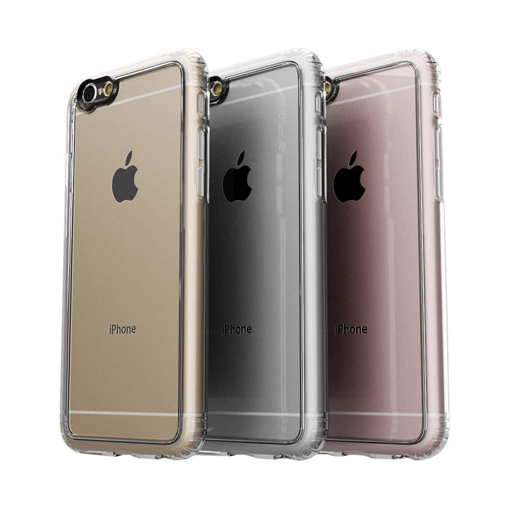 case with glass screen protector for apple iphone 6 and 6s - clear