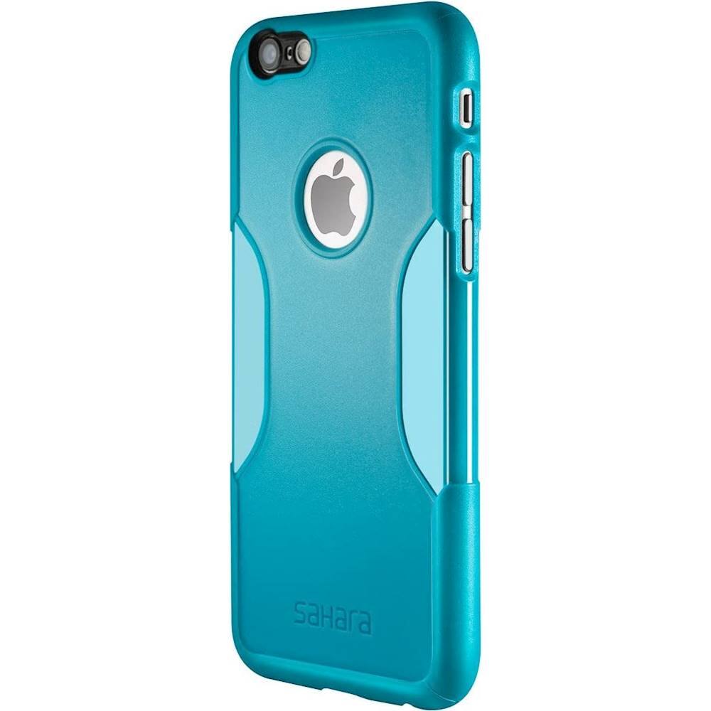 Left. SaharaCase - Case with Glass Screen Protector for Apple® iPhone® 6 and 6s - Teal.