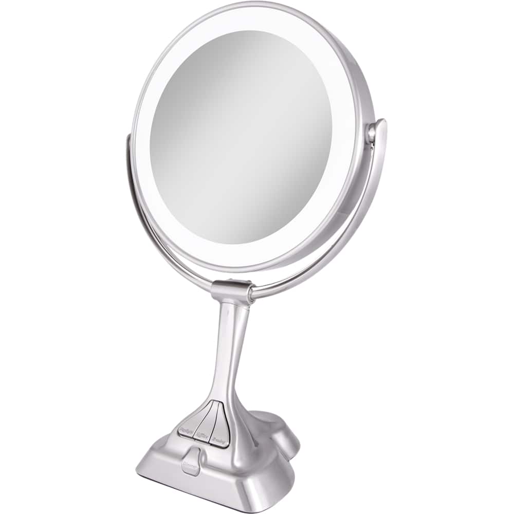 Left. Zadro - LED Variable Lighted Vanity Mirror - Satin Nickel.
