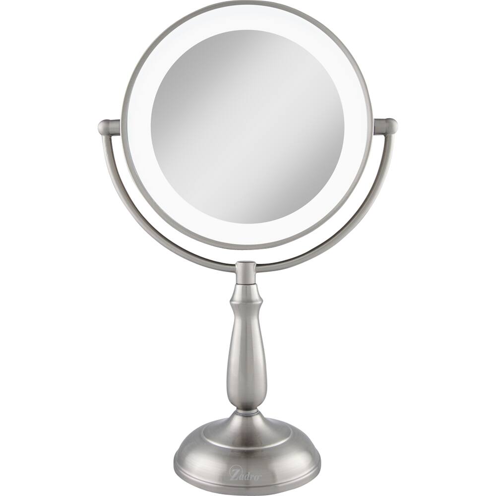 Alt View 11. Zadro - Dimmable Touch Dual-Sided LED Lighted Mirror - Satin Nickel.