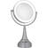 Angle. Zadro - Cordless Dual-Sided LED Lighted Round Vanity Mirror - Satin Nickel.